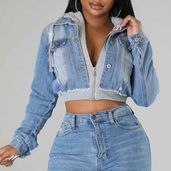 Crop denim jacket - Picture 3 of 4